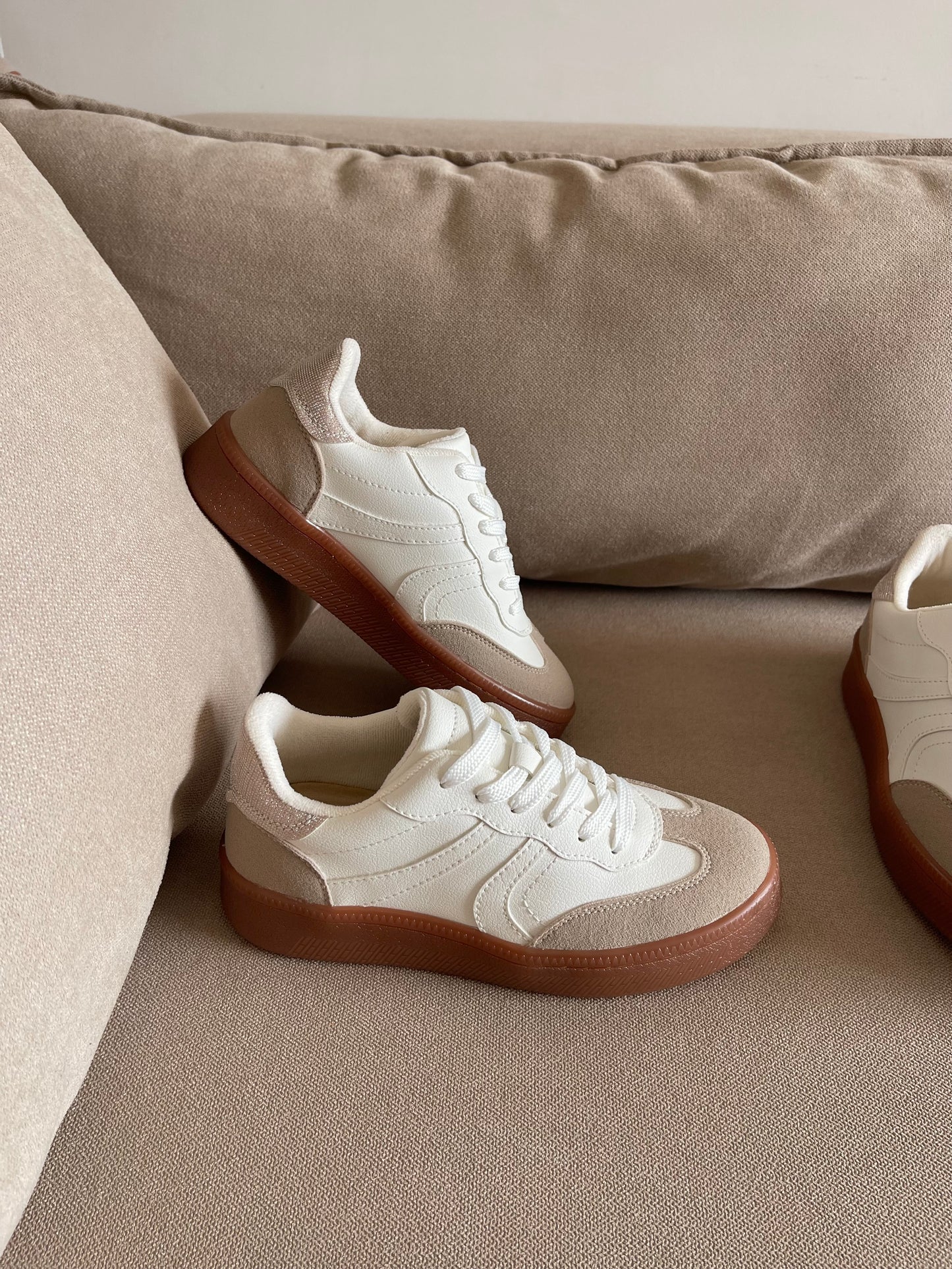 TENIS BALI MARFIL x CHAMPAGNE BRILLO x TIERRA 3CM-✩‧₊˚plantilla memory confort🧽