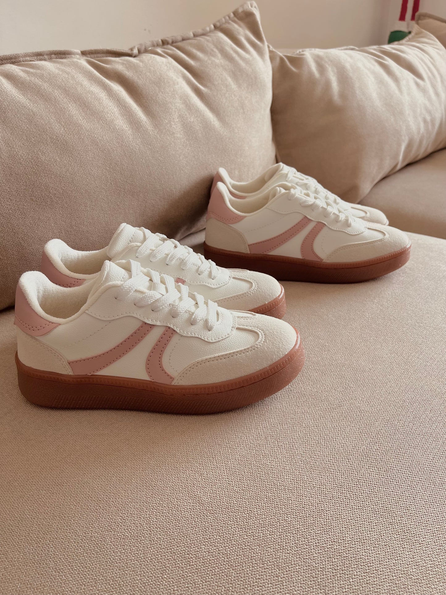 TENIS BALI MARFIL x PALO ROSA 3CM-✩‧₊˚plantilla memory confort🧽