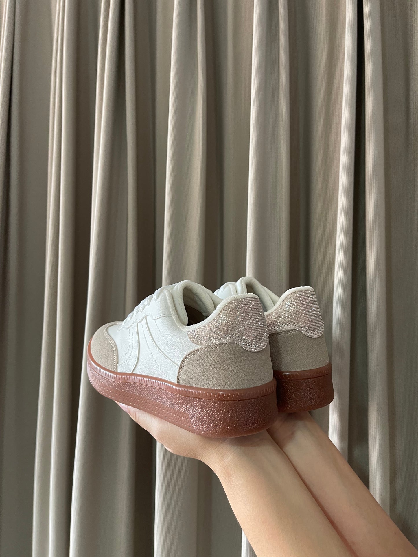 TENIS BALI MARFIL x CHAMPAGNE BRILLO x TIERRA 3CM-✩‧₊˚plantilla memory confort🧽