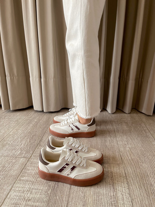 TENIS BALI MARFIL x ANIMAL PRINT COW✩‧₊˚🐄 3CM-plantilla memory confort🧽