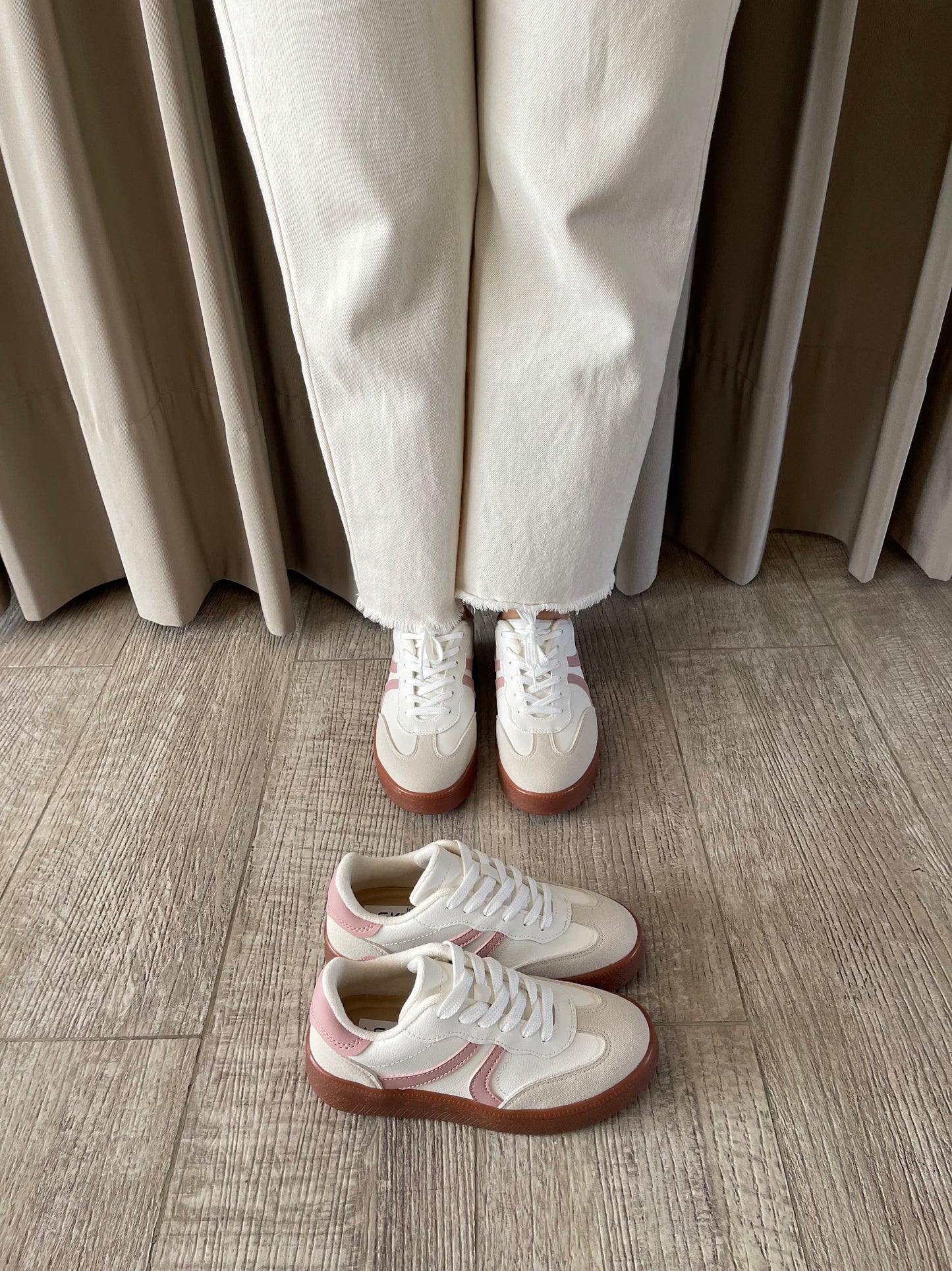 TENIS BALI MARFIL x PALO ROSA 3CM-✩‧₊˚plantilla memory confort🧽