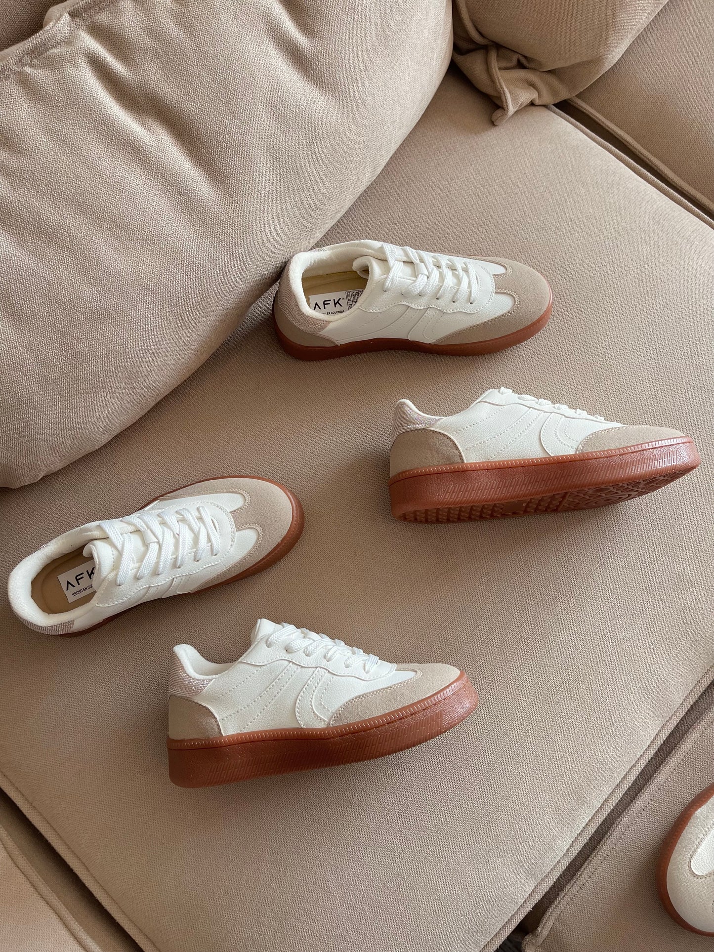 TENIS BALI MARFIL x CHAMPAGNE BRILLO x TIERRA 3CM-✩‧₊˚plantilla memory confort🧽