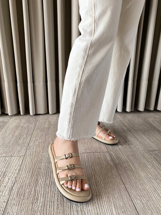CANOA MC09 BEIGE 3 HEBILLAS