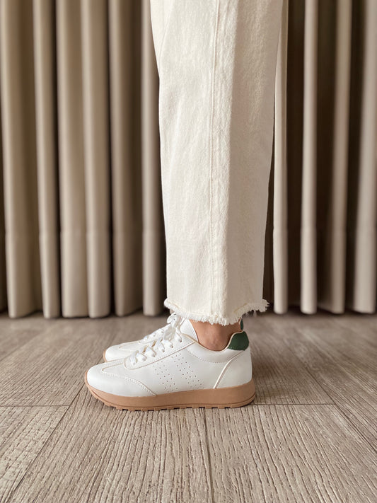 TENIS V MARFIL X VERDE