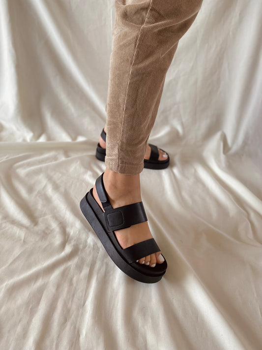 PLATAFORMA YIBUTI VELCRO NEGRO